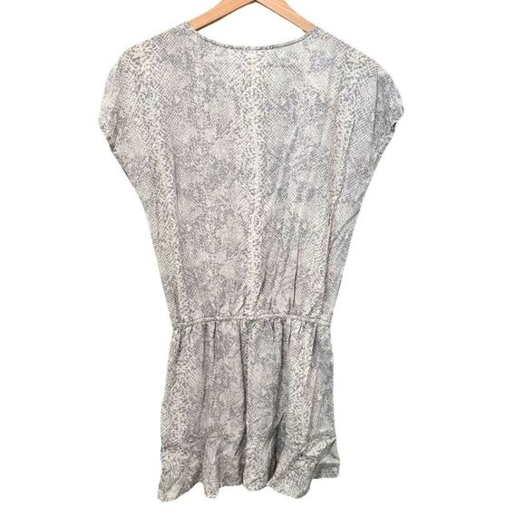 Soft Joie Silk Mini Dress Snakeskin Grey S - Picture 7 of 10